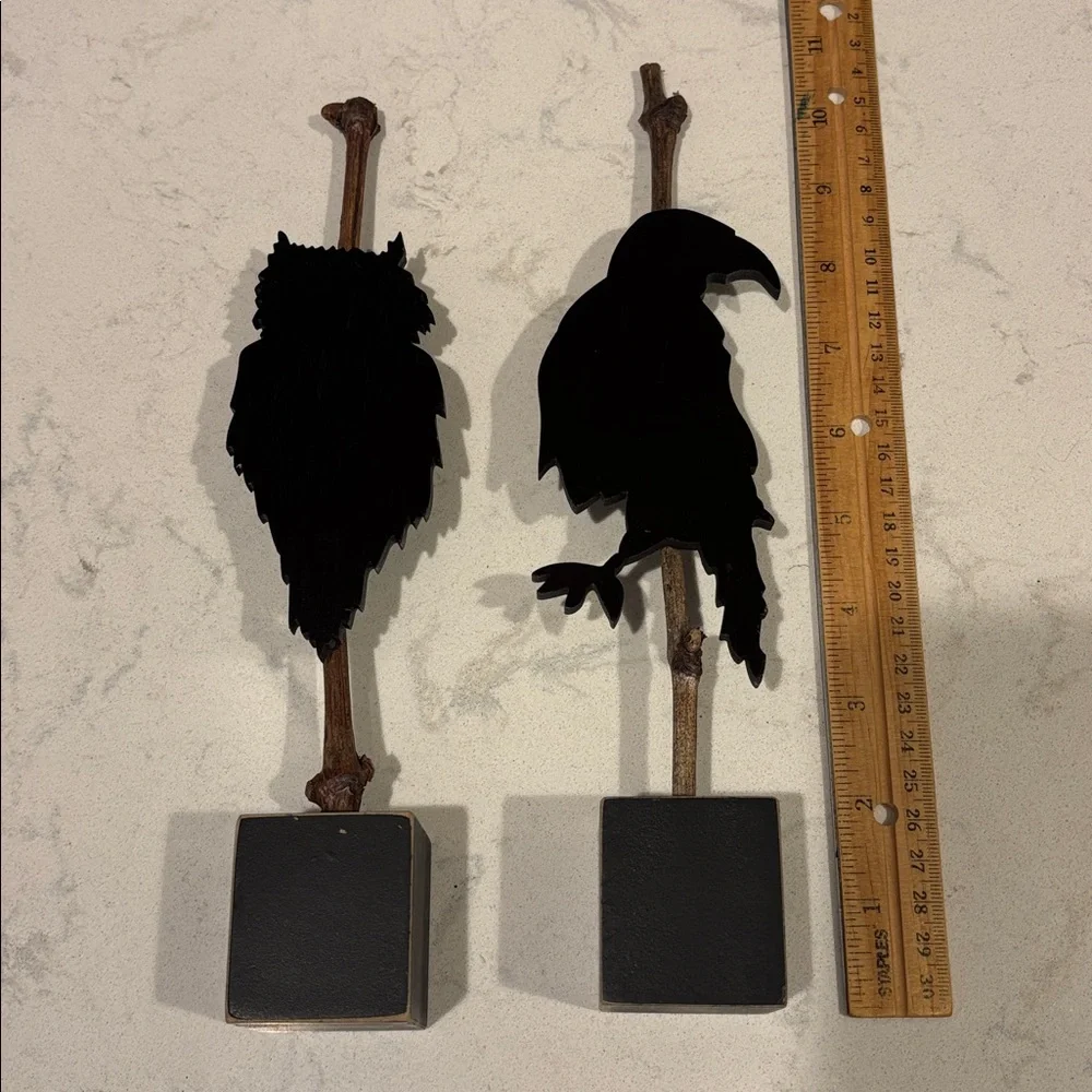 Pottery Barn Spooky Silhouette Halloween Decor - Owl/Raven